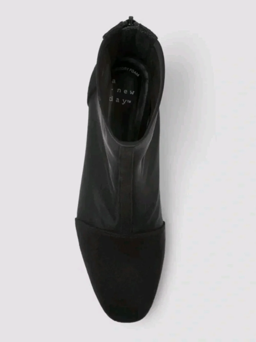 Black Mesh Block Heel Ankle Celaena Boots - Women A New Day
